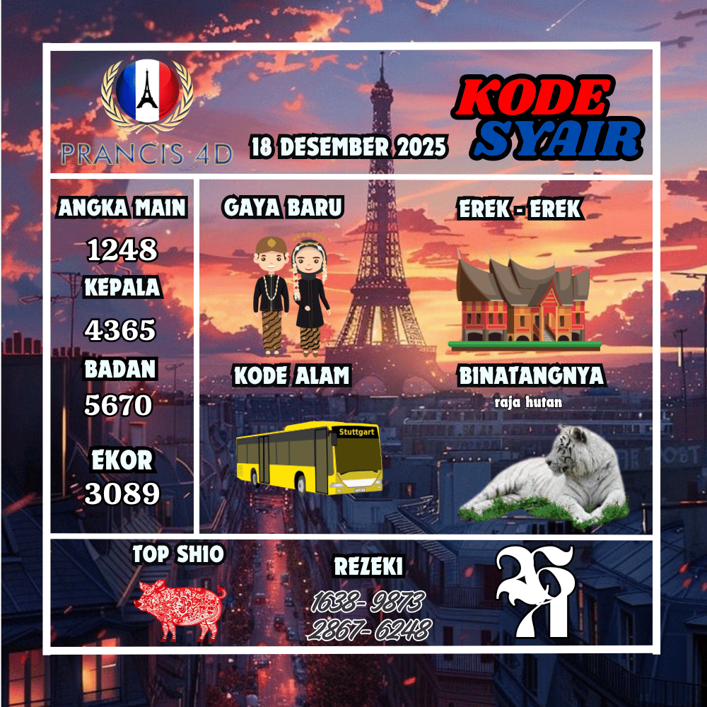 Kode Syair Prancis4D Pools - Desember Pools