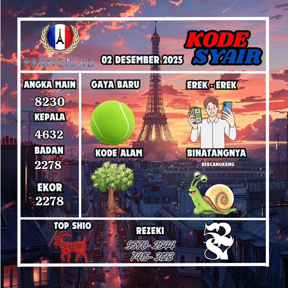 Kode Syair Prancis4D Pools - Desember Pools