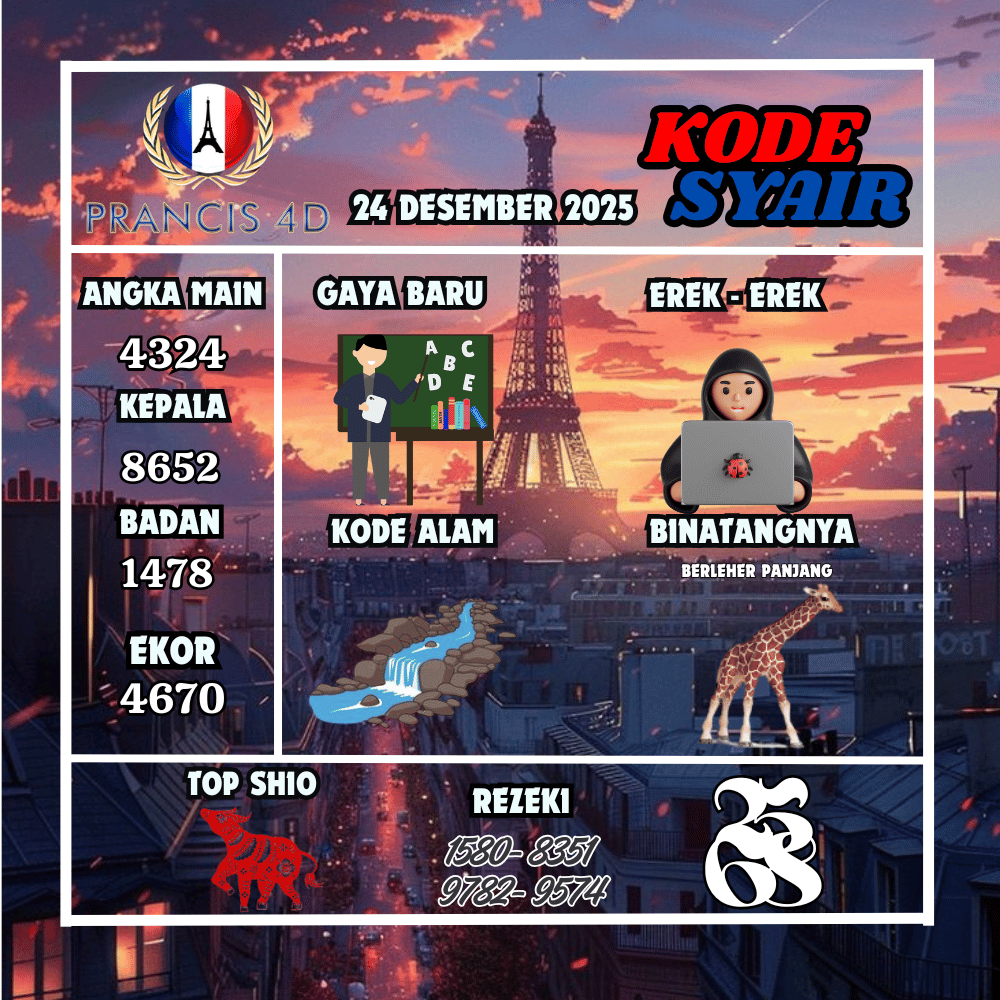 Kode Syair Prancis4D Pools - Desember Pools