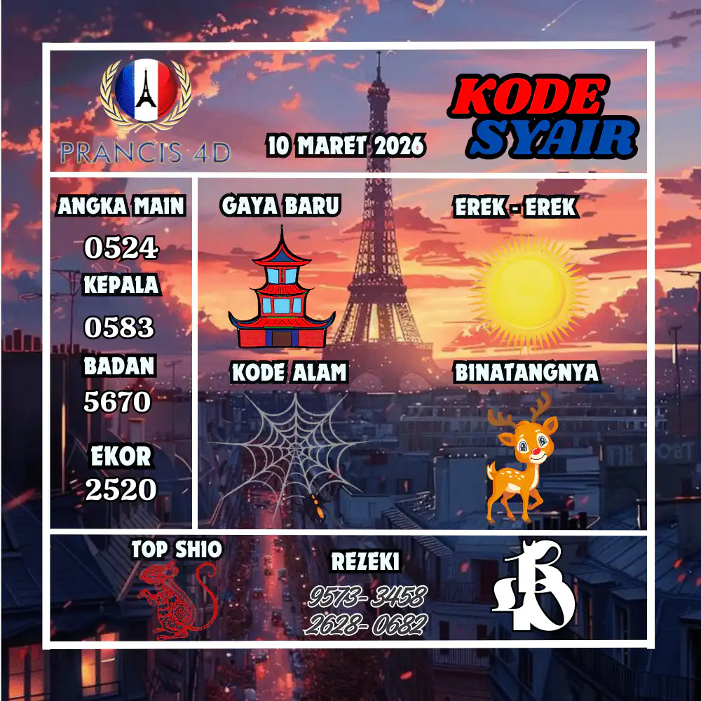 Kode Syair Prancis4D Pools Maret Pools