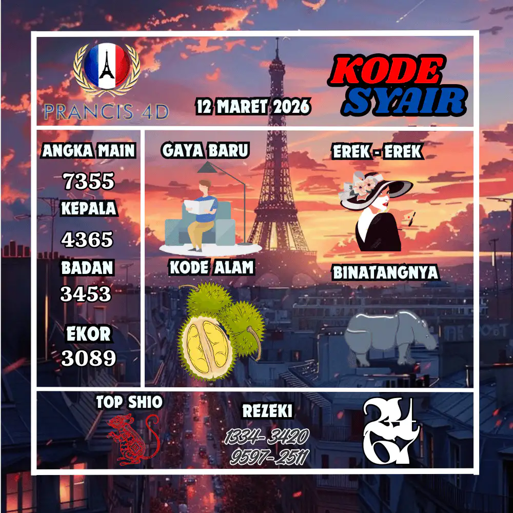 Kode Syair Prancis4D Pools Maret Pools