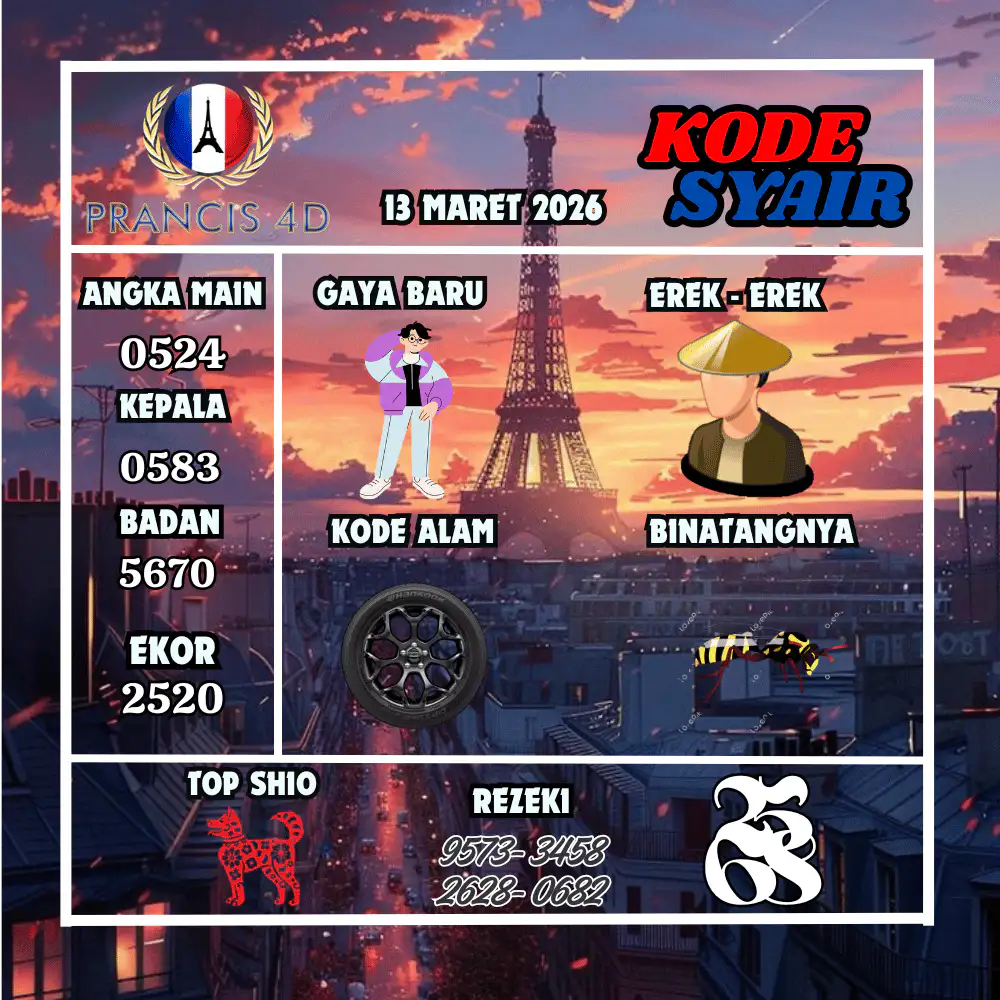Kode Syair Prancis4D Pools Maret Pools