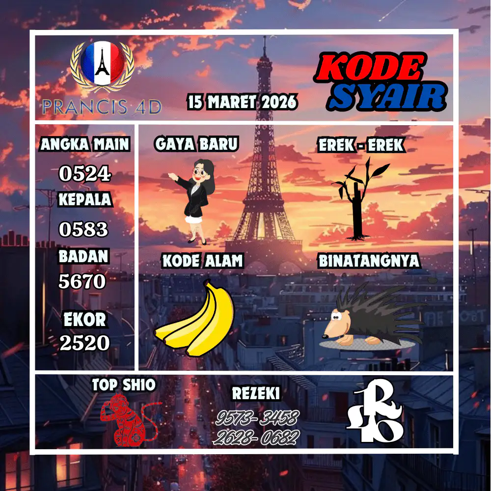 Kode Syair Prancis4D Pools Maret Pools