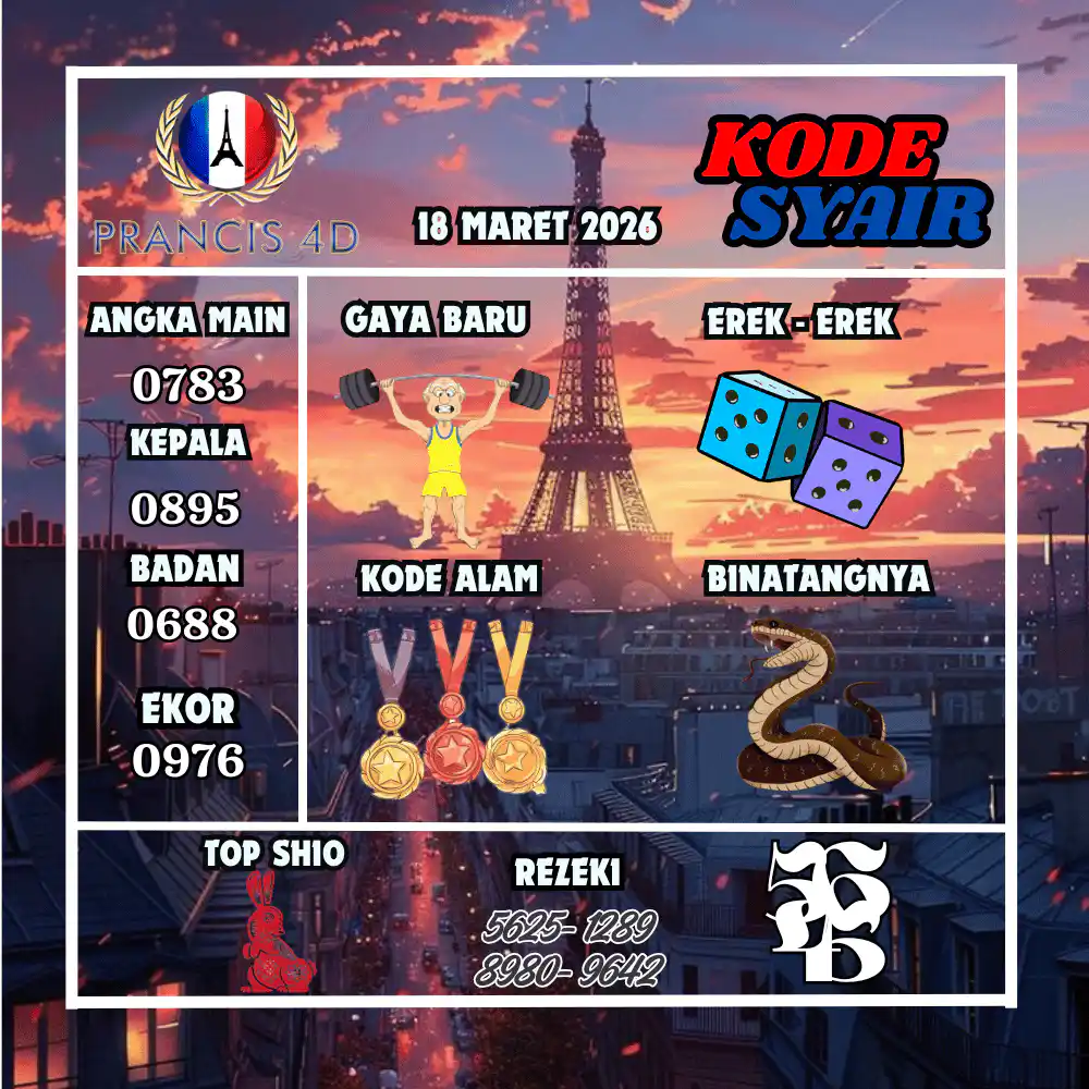 Kode Syair Prancis4D Pools Maret Pools
