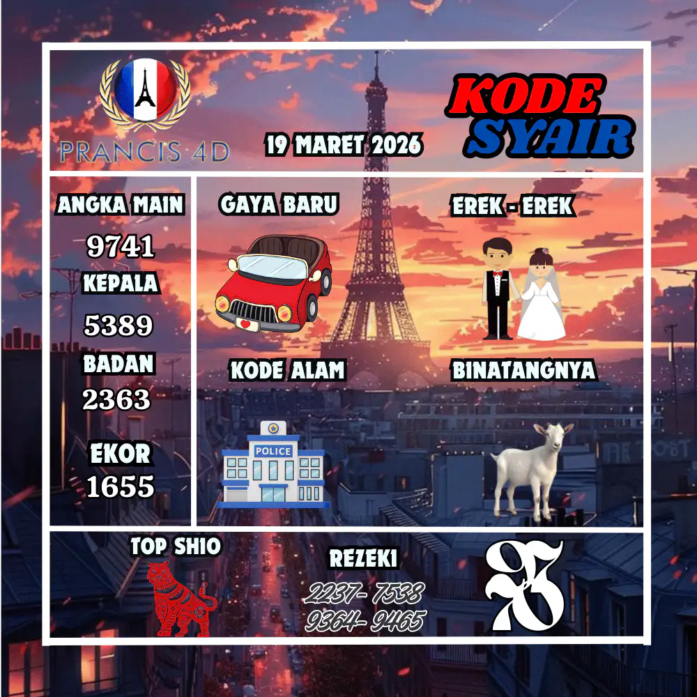Kode Syair Prancis4D Pools Maret Pools