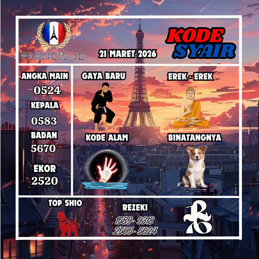 Kode Syair Prancis4D Pools Maret Pools