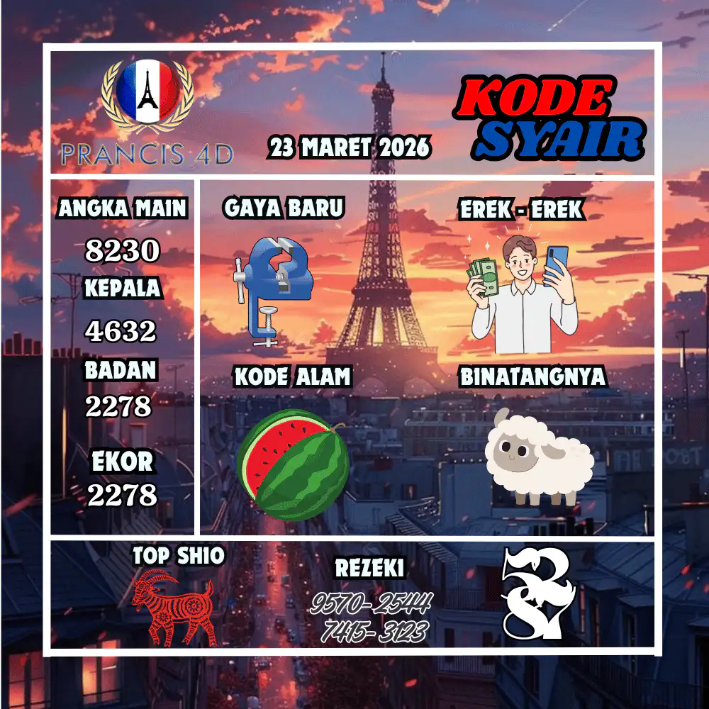 Kode Syair Prancis4D Pools Maret Pools