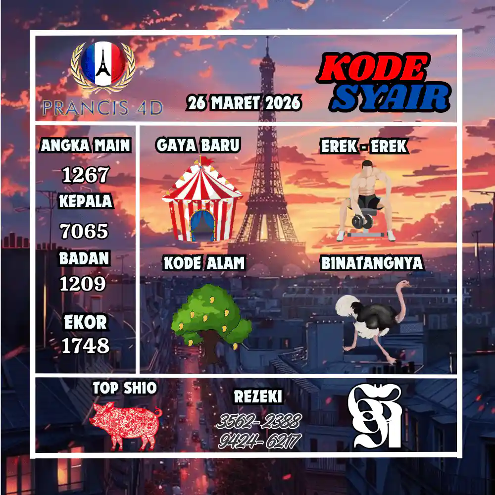 Kode Syair Prancis4D Pools Maret Pools