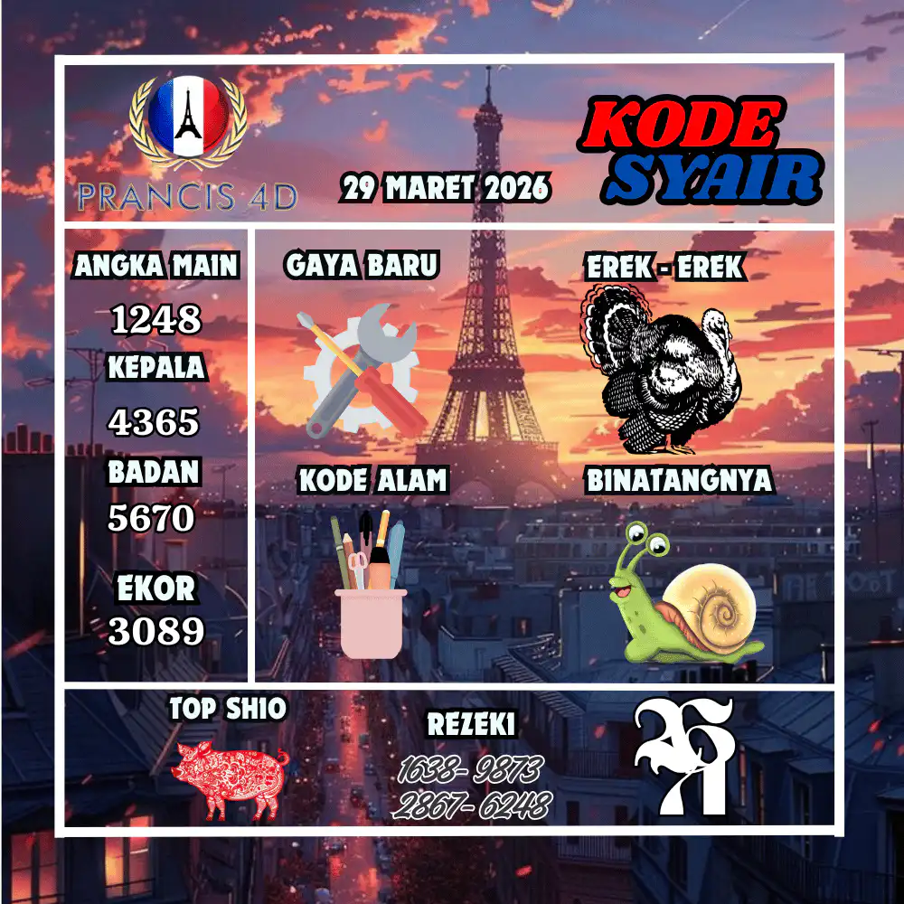 Kode Syair Prancis4D Pools Maret Pools