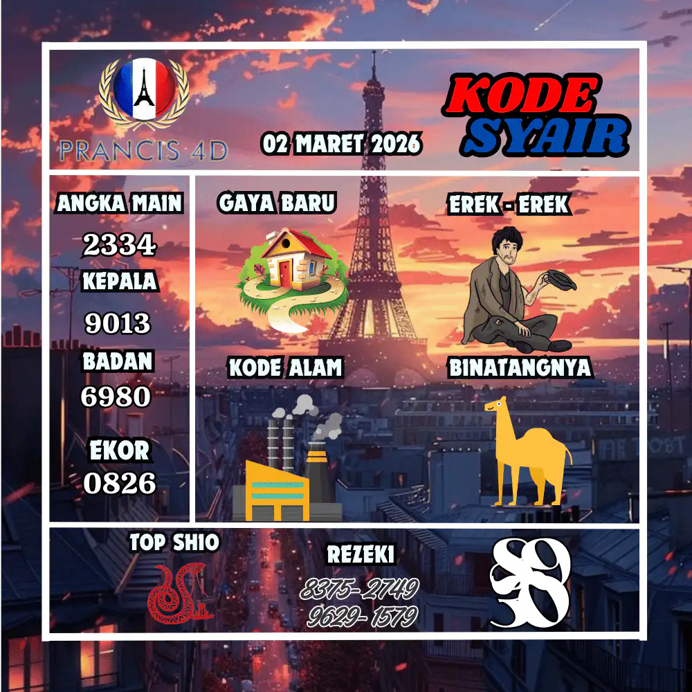 Kode Syair Prancis4D Pools Maret Pools