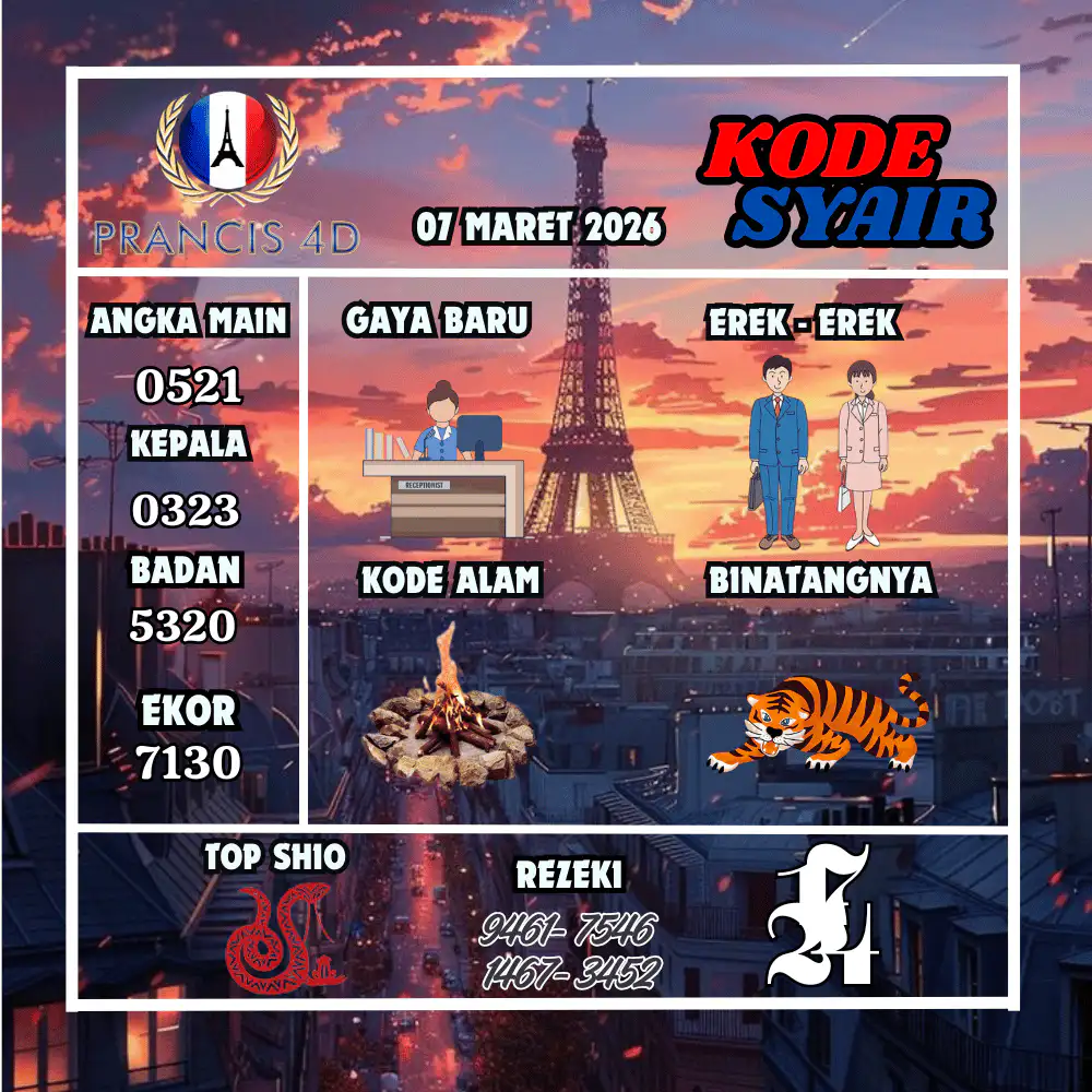 Kode Syair Prancis4D Pools Maret Pools