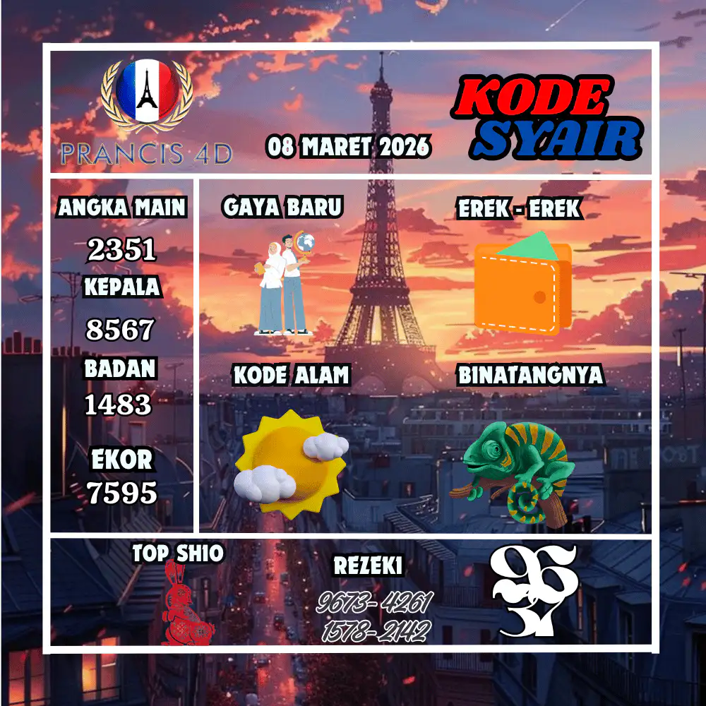 Kode Syair Prancis4D Pools Maret Pools