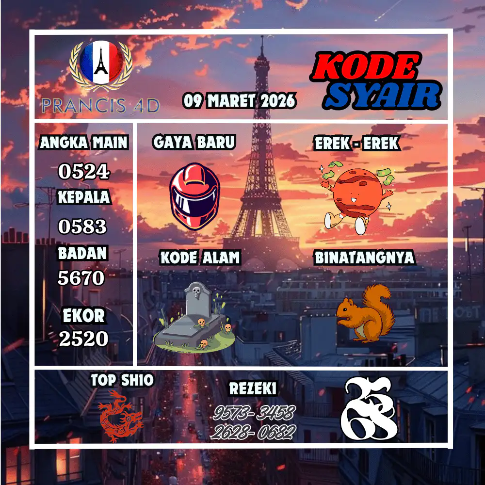 Kode Syair Prancis4D Pools Maret Pools