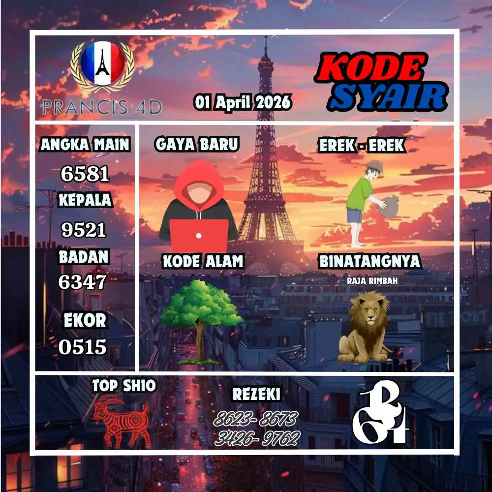 Kode Syair Prancis4D Pools April 2026