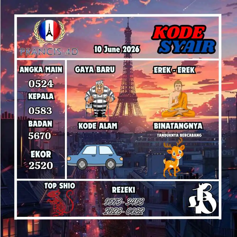 Kode Syair Prancis4D Pools Juni 2026