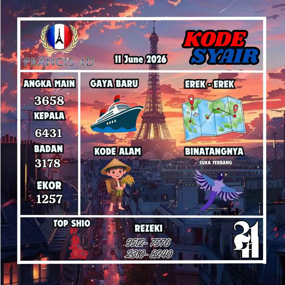 Kode Syair Prancis4D Pools Juni 2026