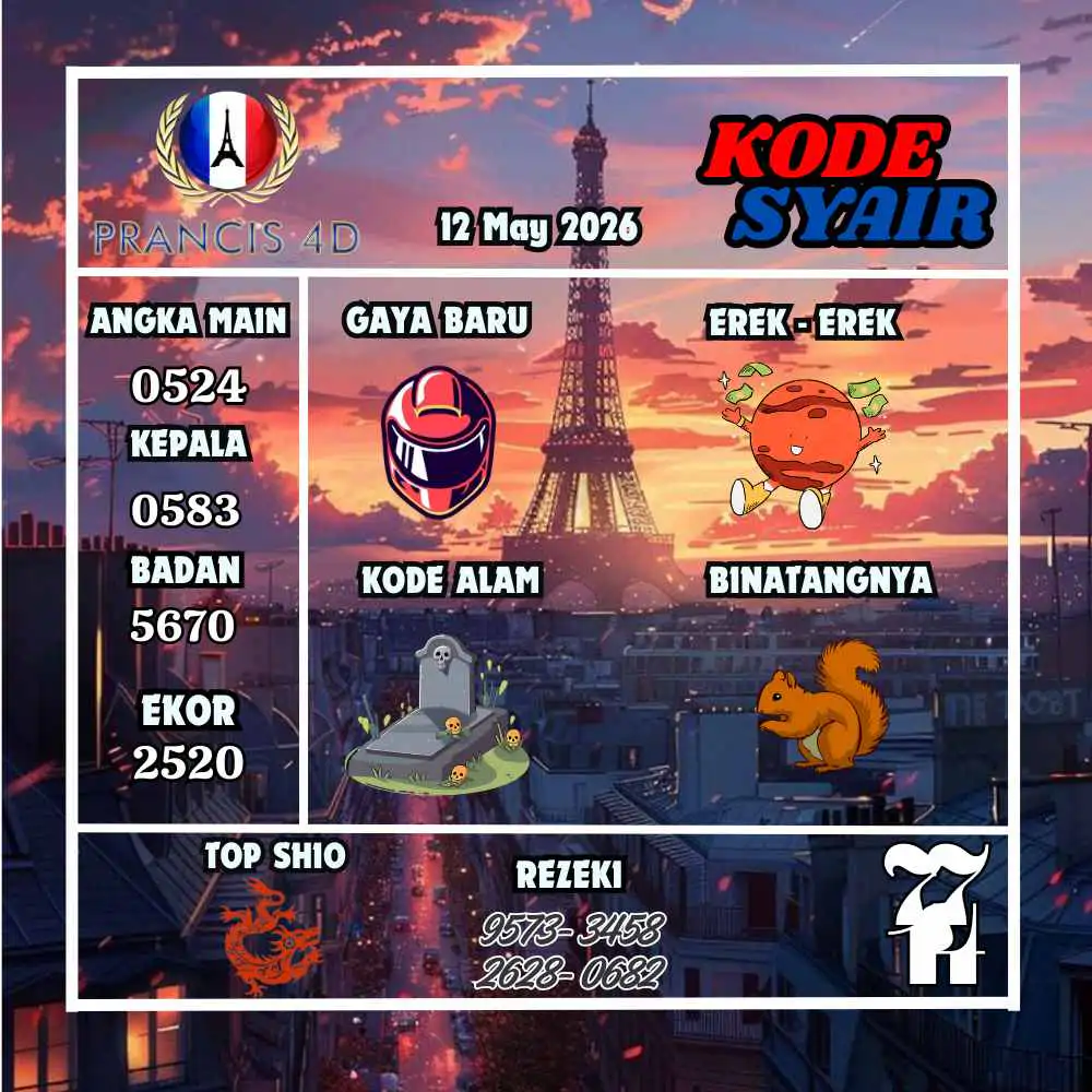 Kode Syair Prancis4D Pools Mei 2026
