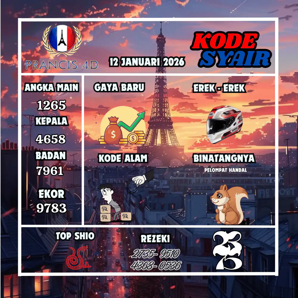 Kode Syair Prancis4D Pools Februari Pools