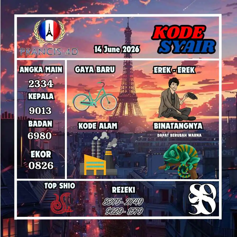 Kode Syair Prancis4D Pools Juni 2026