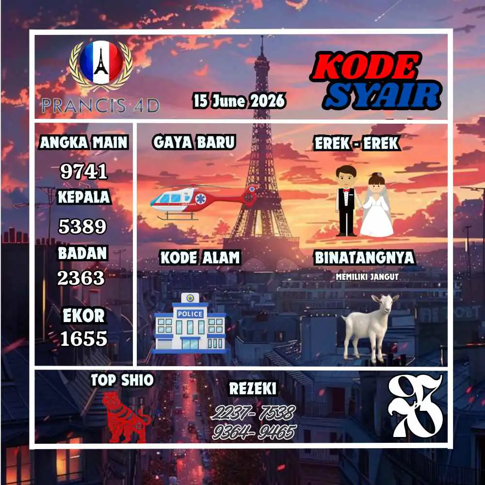 Kode Syair Prancis4D Pools Juni 2026