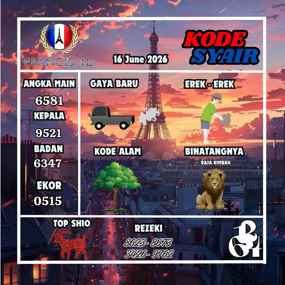 Kode Syair Prancis4D Pools Juni 2026