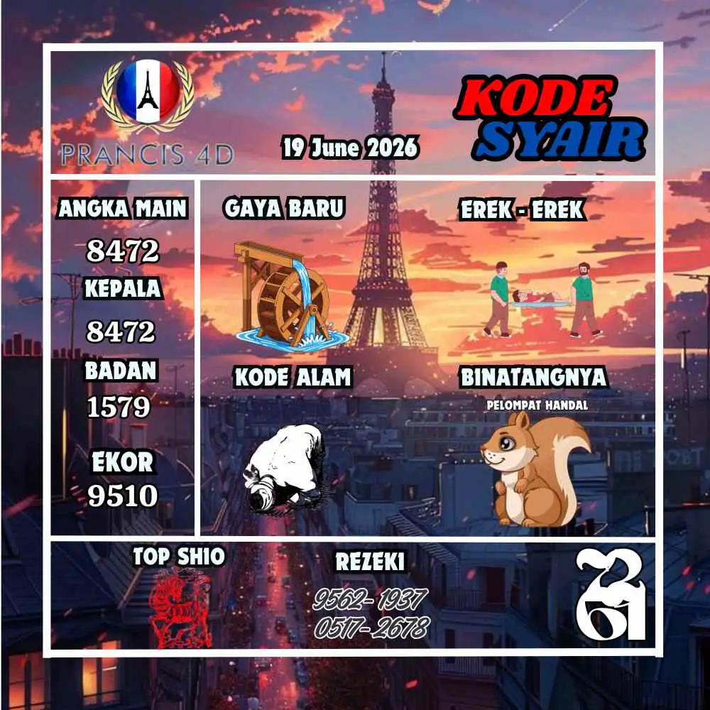 Kode Syair Prancis4D Pools Juni 2026