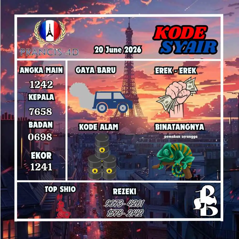 Kode Syair Prancis4D Pools Juni 2026