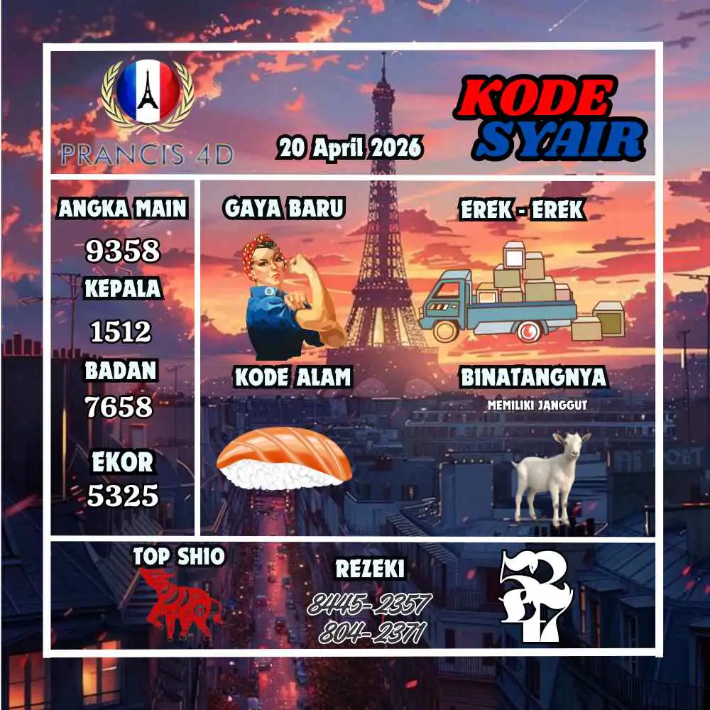 Kode Syair Prancis4D Pools April 2026