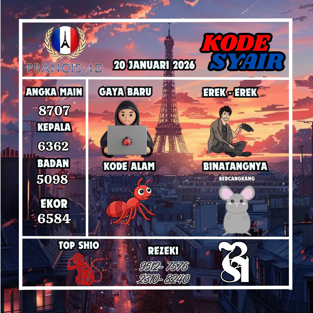 Kode Syair Prancis4D Pools januari Pools
