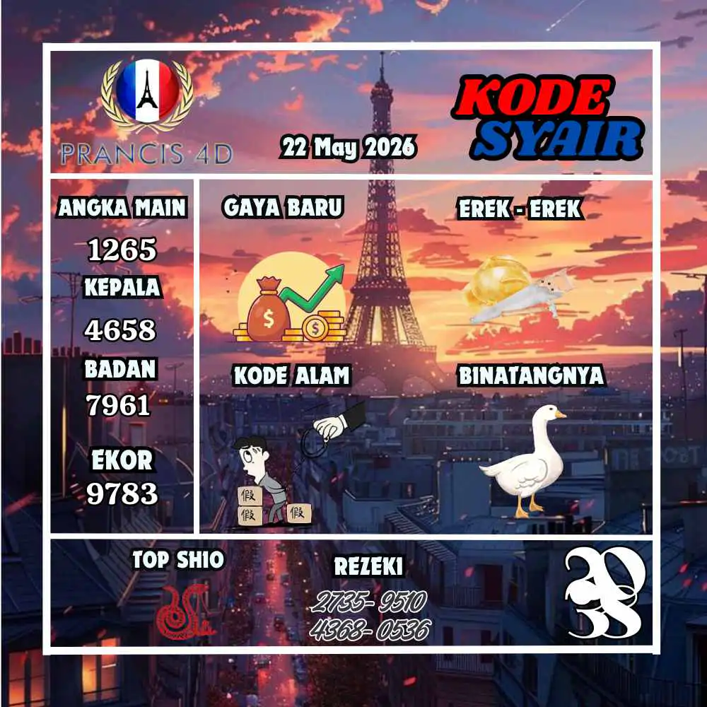 Kode Syair Prancis4D Pools Mei 2026