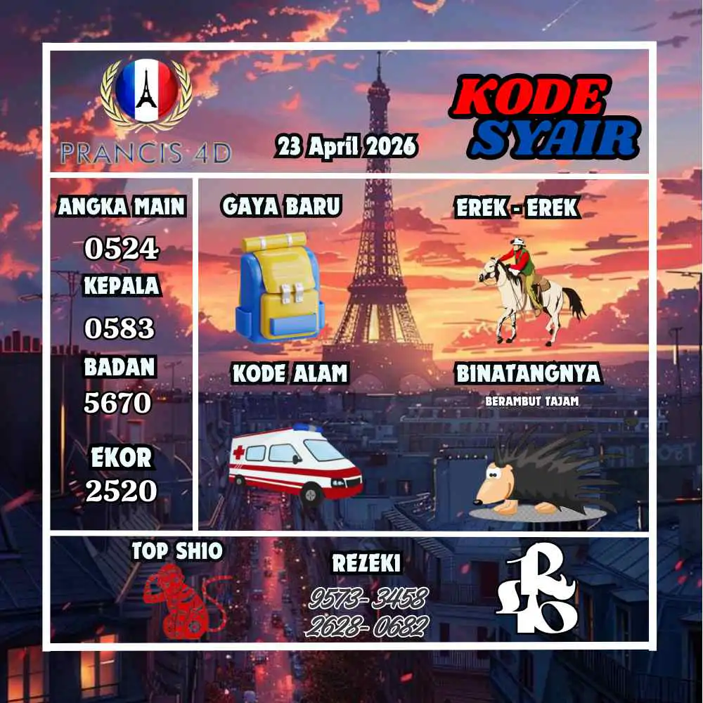 Kode Syair Prancis4D Pools April 2026