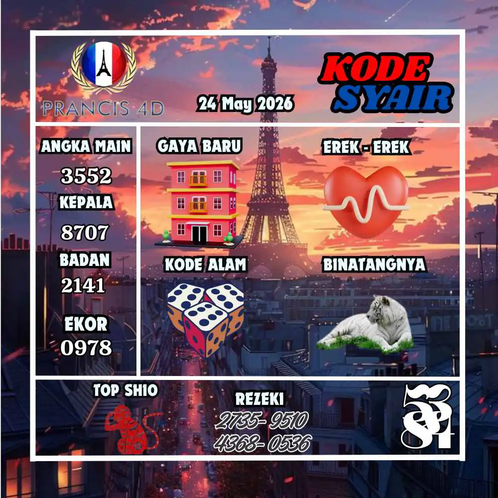 Kode Syair Prancis4D Pools Mei 2026