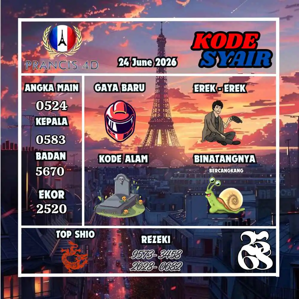 Kode Syair Prancis4D Pools Juni 2026