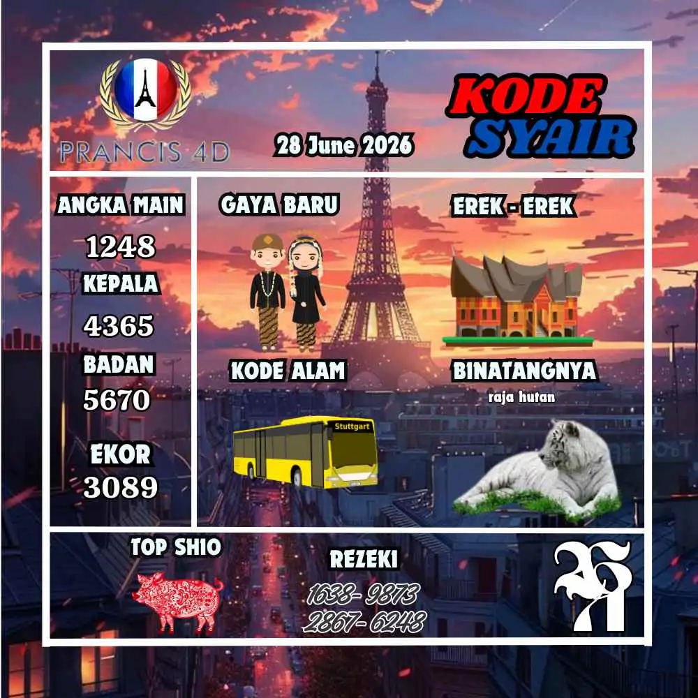 Kode Syair Prancis4D Pools Juni 2026