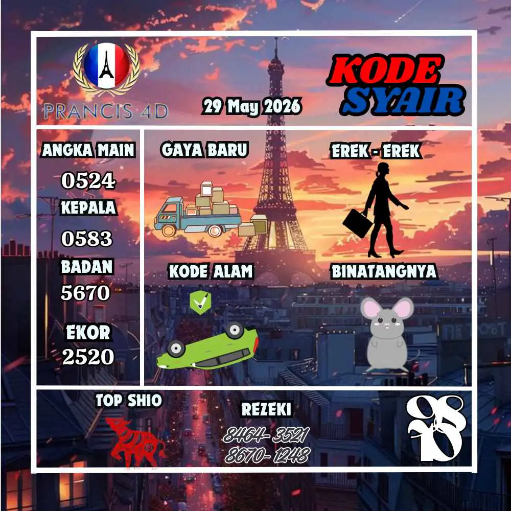 Kode Syair Prancis4D Pools Mei 2026