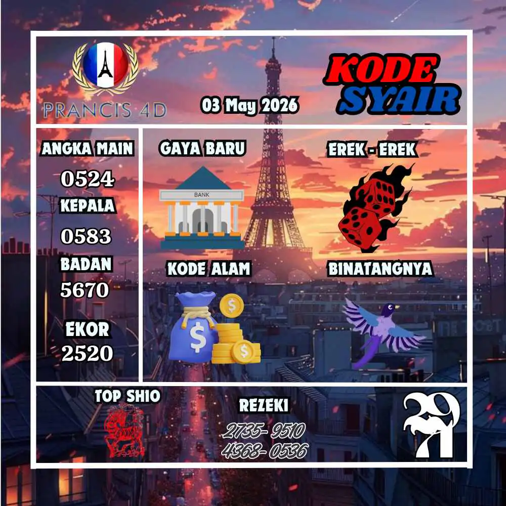 Kode Syair Prancis4D Pools Mei 2026