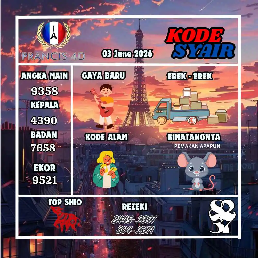 Kode Syair Prancis4D Pools Juni 2026