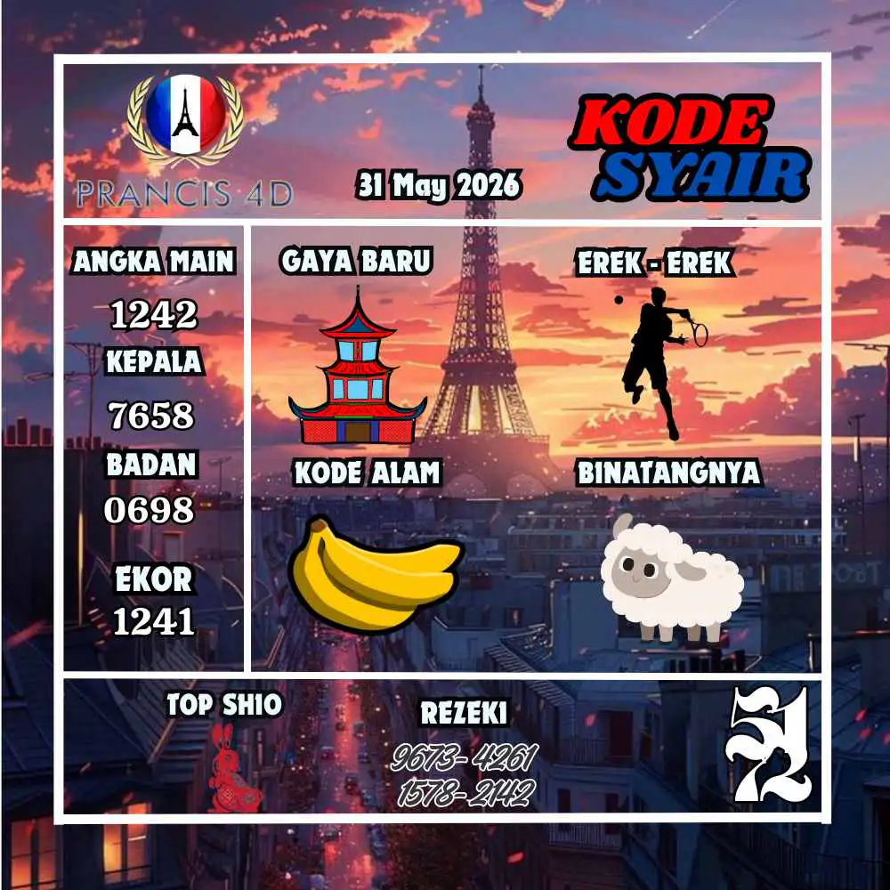 Kode Syair Prancis4D Pools Mei 2026