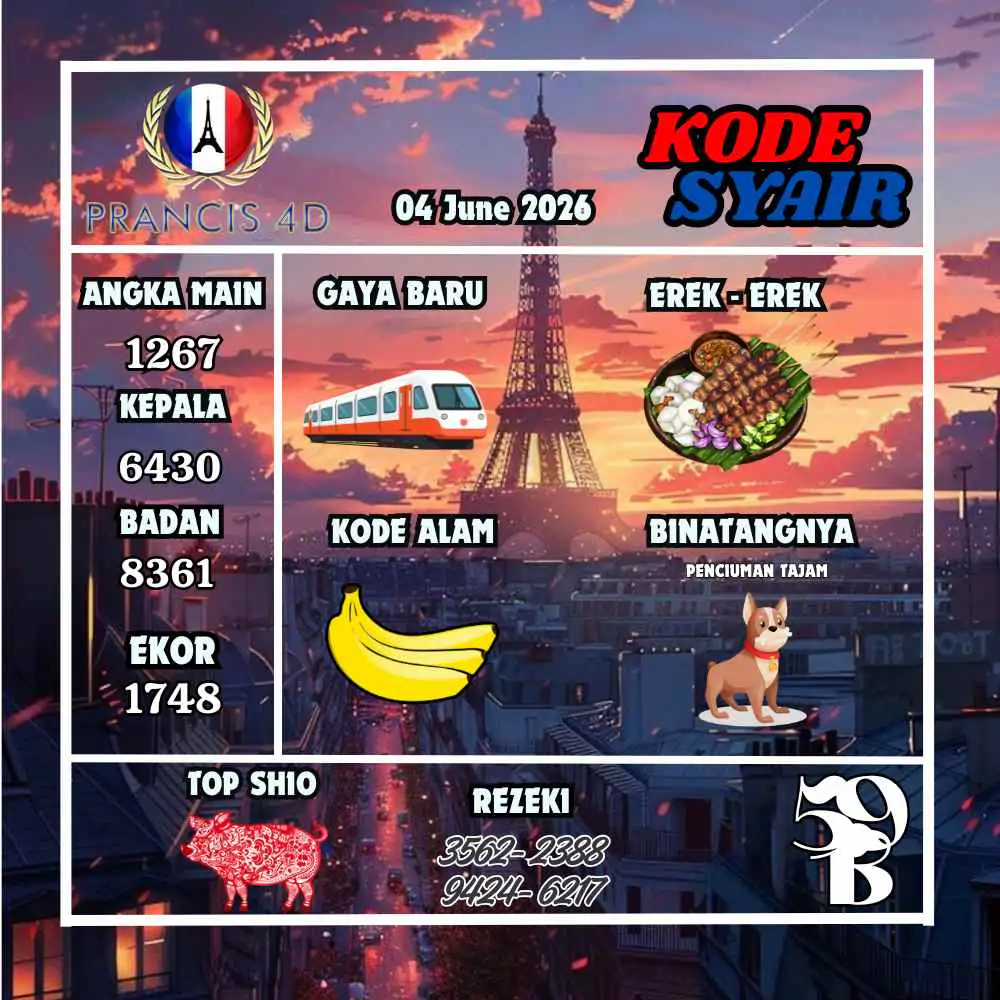 Kode Syair Prancis4D Pools Juni 2026