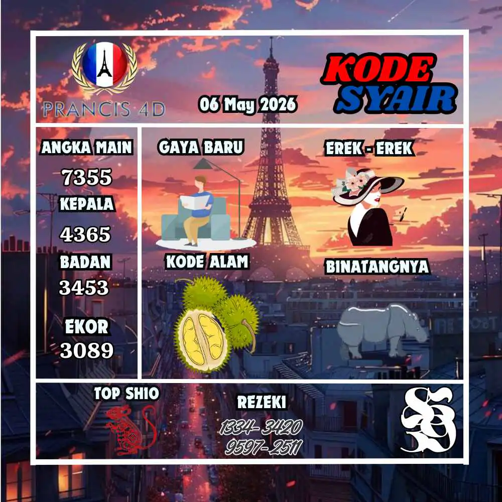Kode Syair Prancis4D Pools Mei 2026