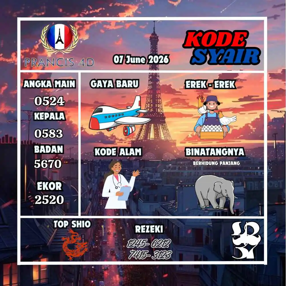 Kode Syair Prancis4D Pools Juni 2026