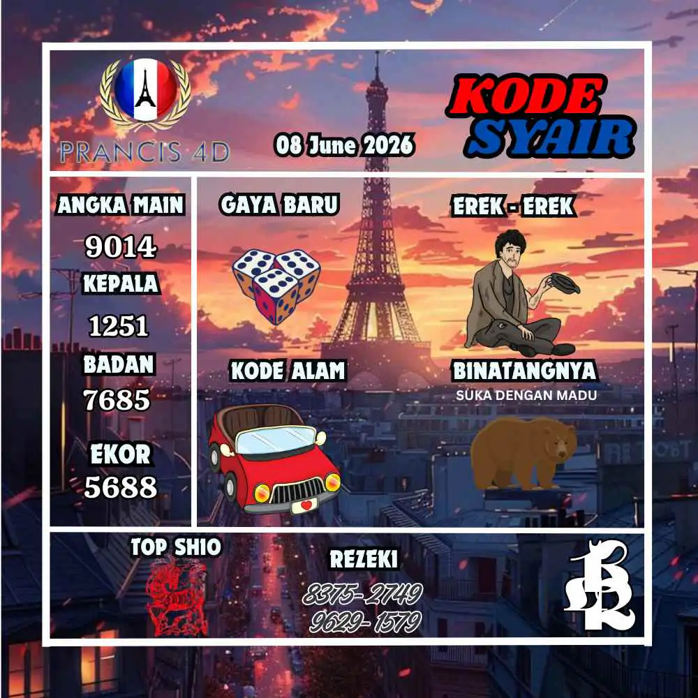 Kode Syair Prancis4D Pools Juni 2026