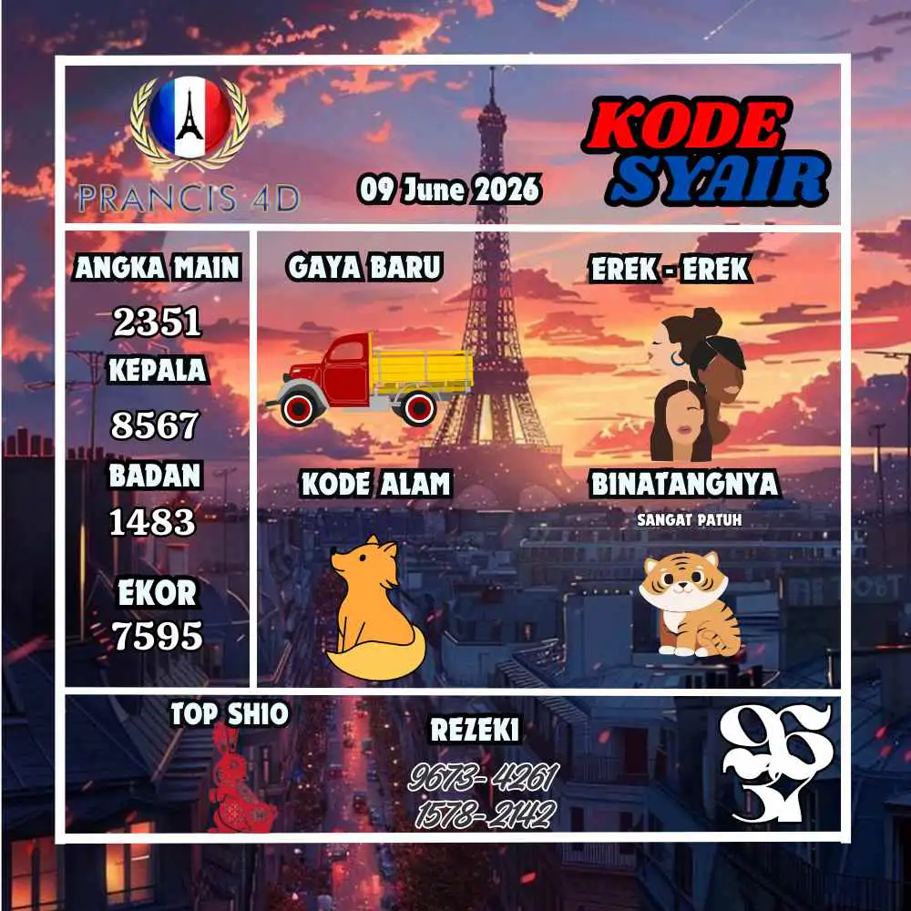 Kode Syair Prancis4D Pools Juni 2026