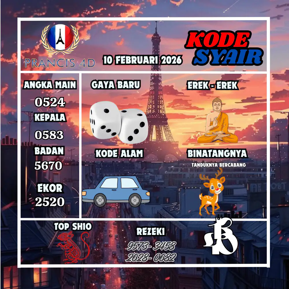 Kode Syair Prancis4D Pools Februari Pools