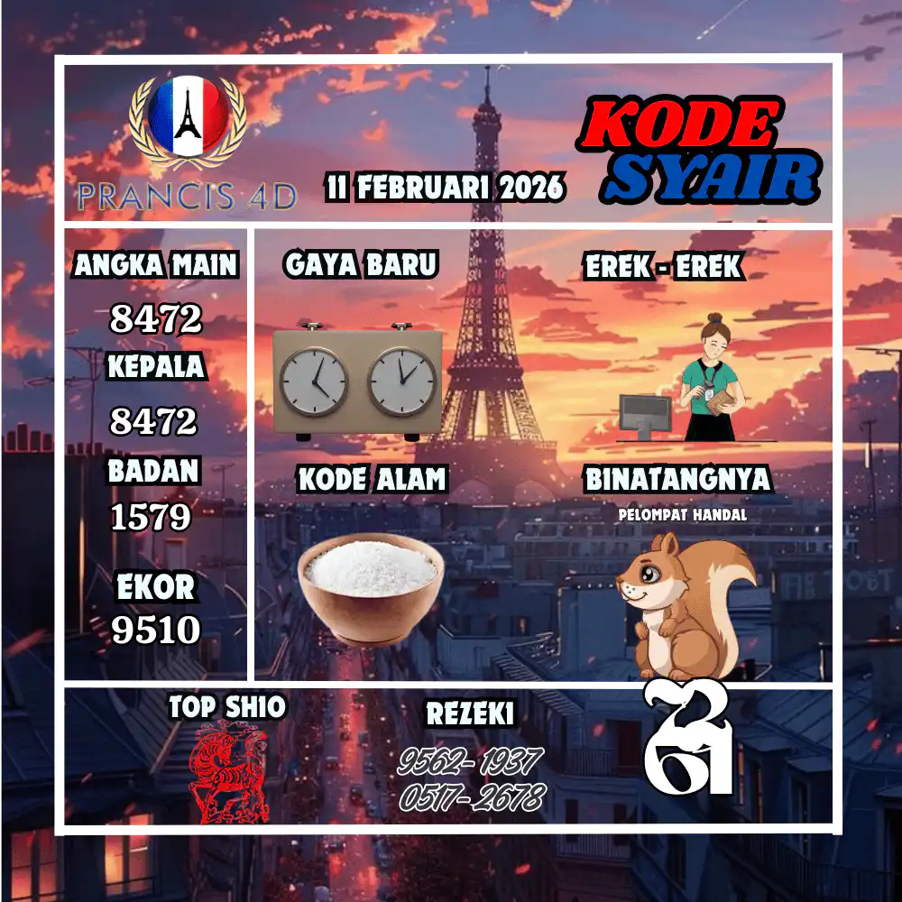 Kode Syair Prancis4D Pools Februari Pools