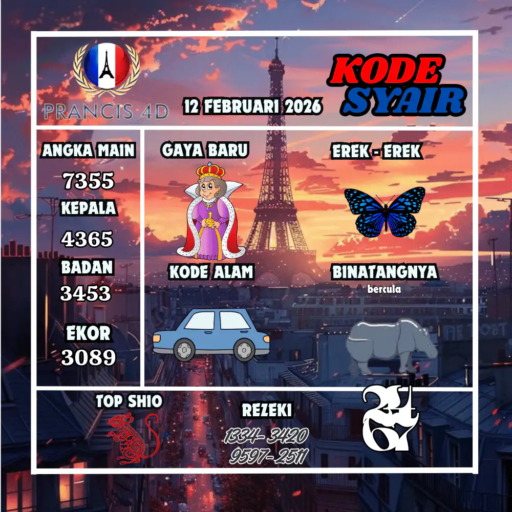 Kode Syair Prancis4D Pools Februari Pools