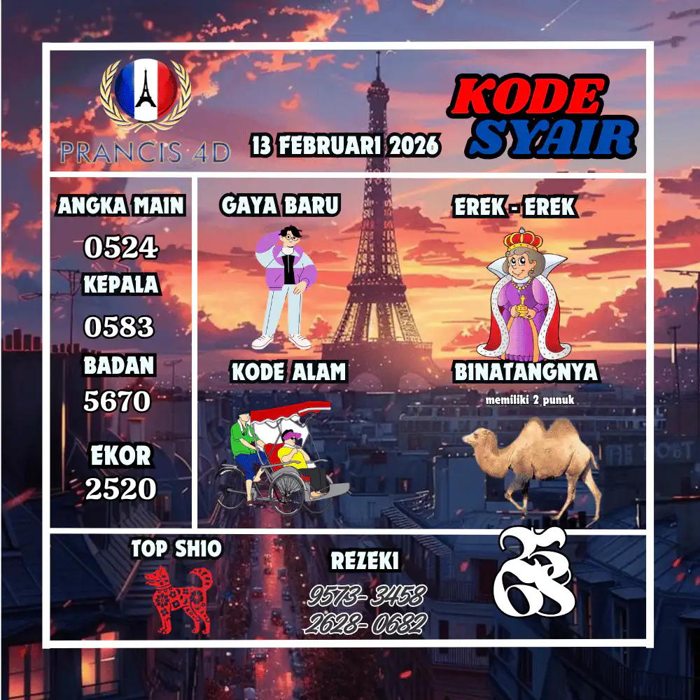 Kode Syair Prancis4D Pools Februari Pools
