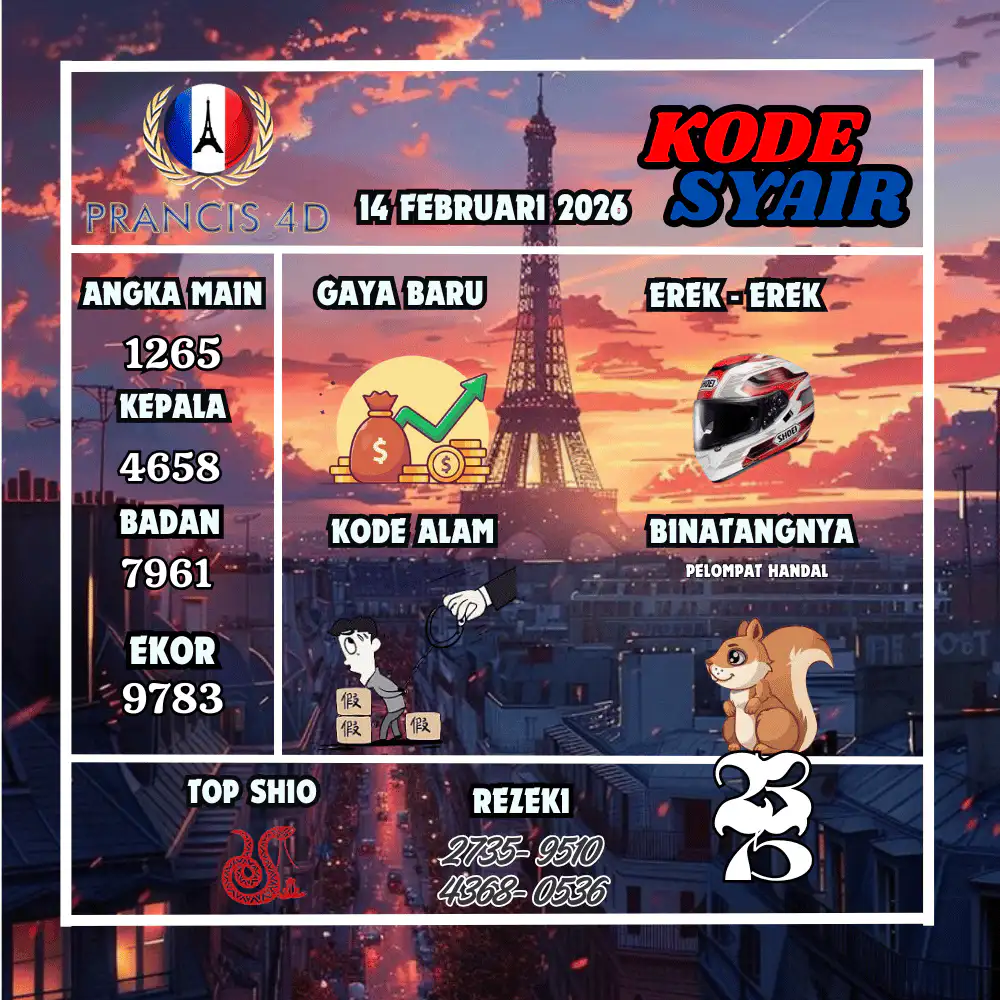Kode Syair Prancis4D Pools Februari Pools