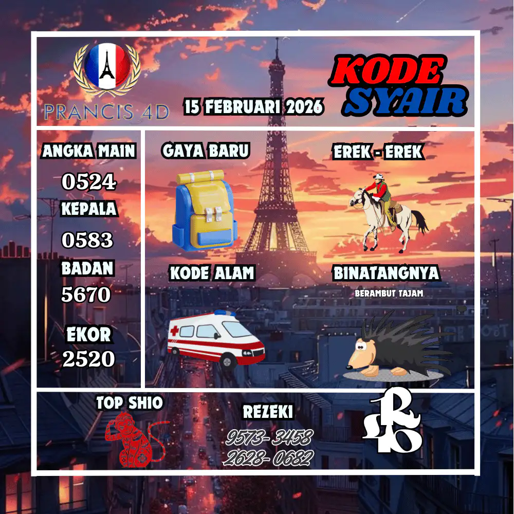 Kode Syair Prancis4D Pools Februari Pools