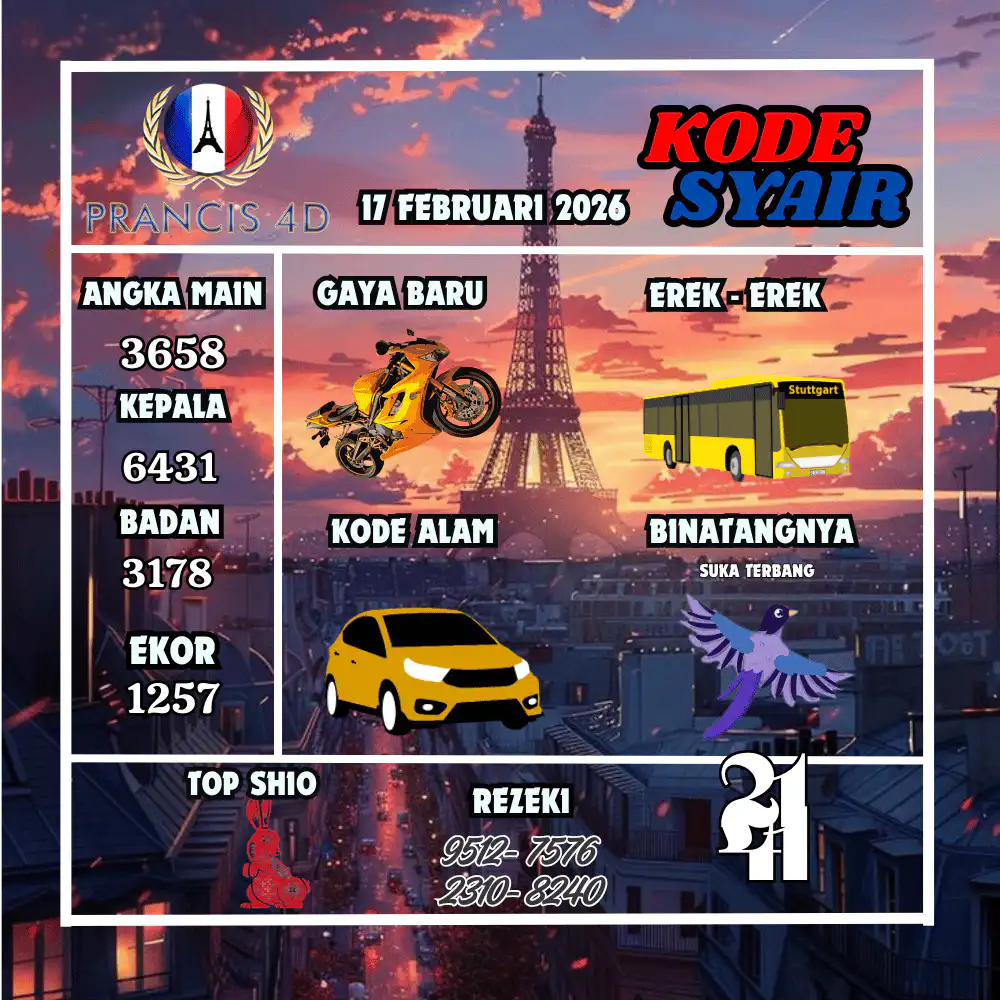 Kode Syair Prancis4D Pools Februari Pools